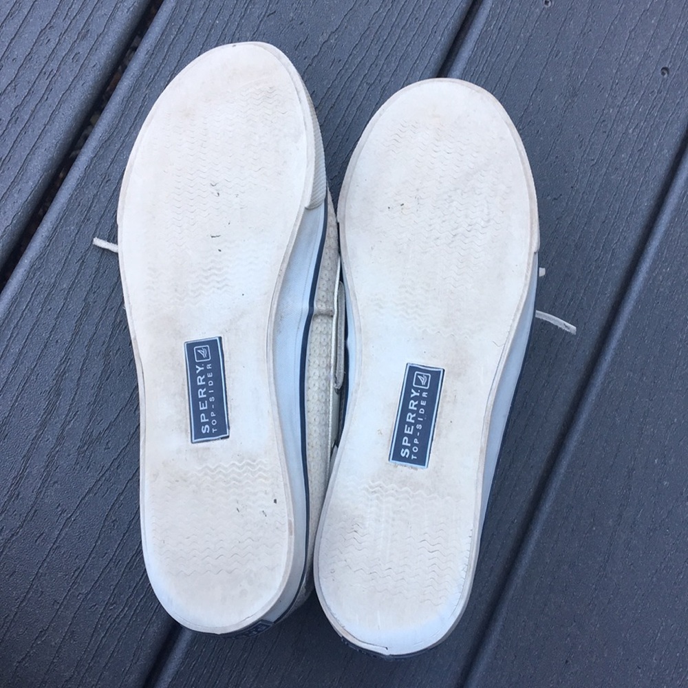 White Sequin Sperry’s - Picture 7 of 8